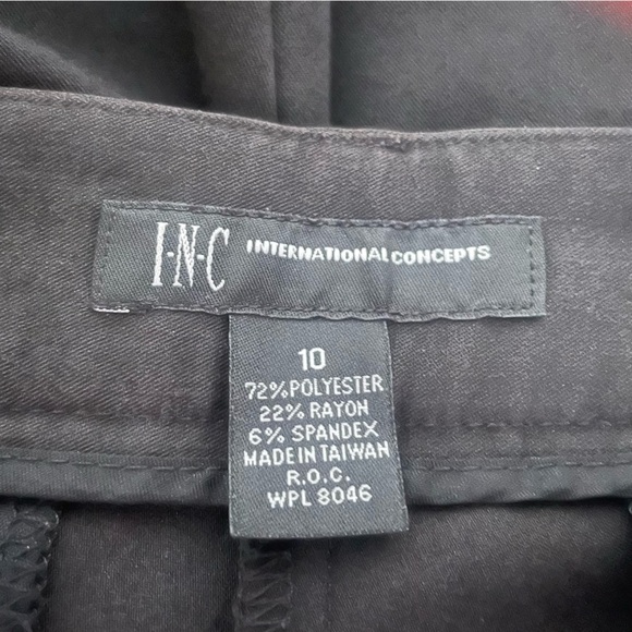 INC Black Shorts/ Size 10/ Dressy Material/ Approx 10.5” inseam/ Front zipper - Picture 6 of 12